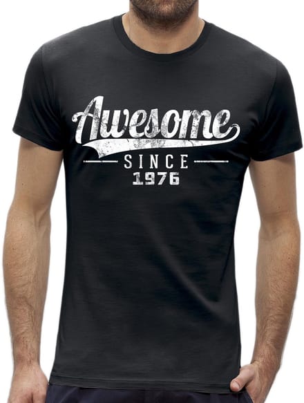 Awesome Retro Cracked look Abraham 50 jaar t-shirt / kado tip / Heren maat M / cadeau / 1976