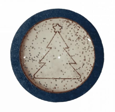 NEEDLEMINDER HOUT - KERSTBOOM - met glitter