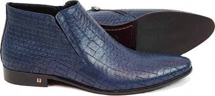Zerba - Heren Laarzen - Maat 43 - Blauw Leer - Citro
