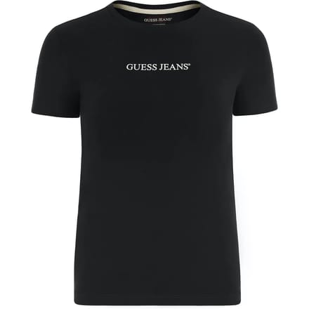 Guess Jeans Gj Slim Logo Print T-shirt Met Korte Mouwen Zwart XL Vrouw