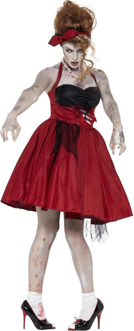 Zombie jaren 50 kostuum voor vrouwen - Verkleedkleding