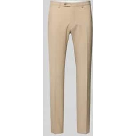 slim fit pantalon van scheerwolmix met paspelzakken achter model 'Apollo'