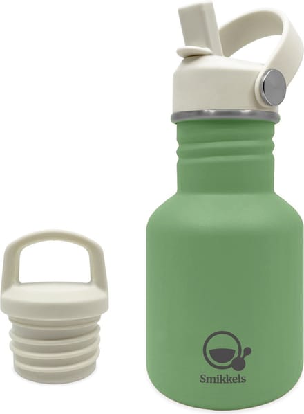 Smikkels - RVS drinkfles - 350ml - Groen - 304 RVS (18/8) - Schoolbeker kind - Drinkbus school