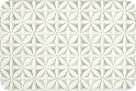 Badmat 90x60 cm - Antislip - Abstract - Structuur - Grijs - Wit - Badmatten voor badkamer - Badkamermat - Douchemat - Badkamer mat