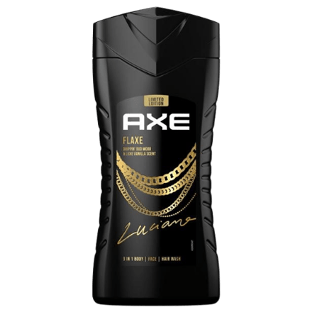 Axe Flaxe 3-In-1 Fragranza Vanilla Body, Face & Hair Wash - 250 ml