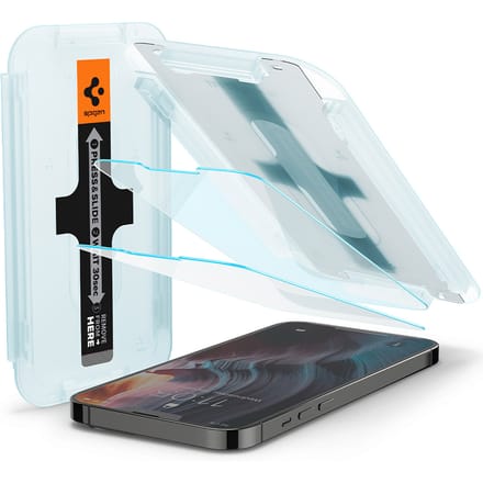 Spigen GLAStR EZ Fit Screenprotector 2 Pack + Applicator voor de Apple iPhone 13 Pro Max