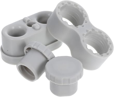 Speelbox Stabilisator - Hek Bevestiging - Veilige Speelomgeving - Antislip Siliconen Basis - 7 x 3.5 cm - Grijs