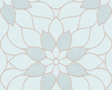 A.S. Création behang bloemen lichtblauw - AS-361714 - 53 cm x 10,05 m