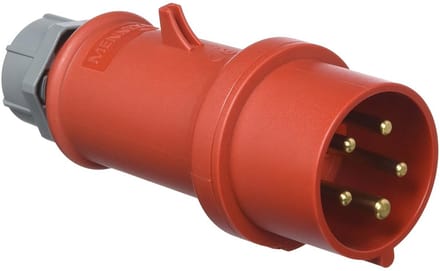 CEE Stekker 400V 16A - 5-polig IP44 - Rood