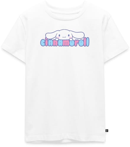 Cinnamoroll Gluurt Over De Letters Premium T Shirt Kinderen