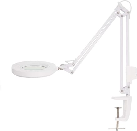 Nedis Loeplamp - Tafelklem - Vergrootglas - met LED Verlichting - Hobbylamp - Wit