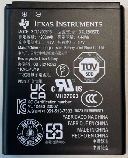 Batterij voor de TI Nspire CX II-T