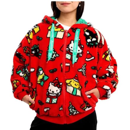 Loungefly Hello Kitty by Loungefly hooded jacket Winter Wonderland Size M Sweaters