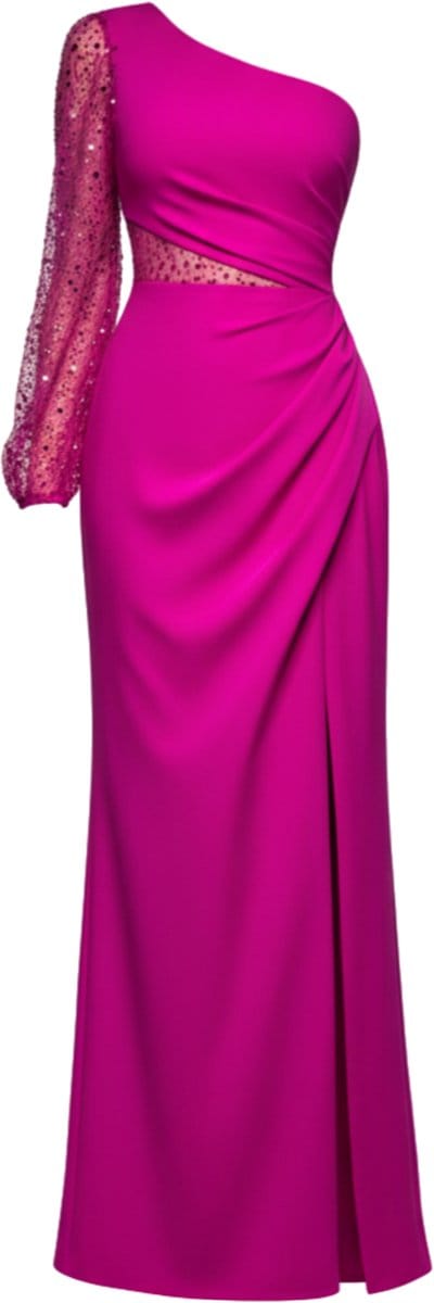 LARICA Jurk - Rits - Effen - Jurk Fuchsia XS