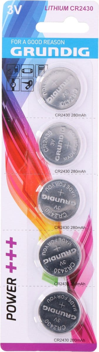 Grundig CR2430  Knoopcel batterijen - 5 stuks