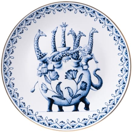 Heinen Delfts Blauw - Wandbord Redmer Hoekstra - Giraffe - Keramiek - 31 cm