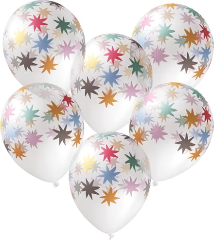 Folat - Latexballonnen - Starburst (33 cm) 6 Stuks