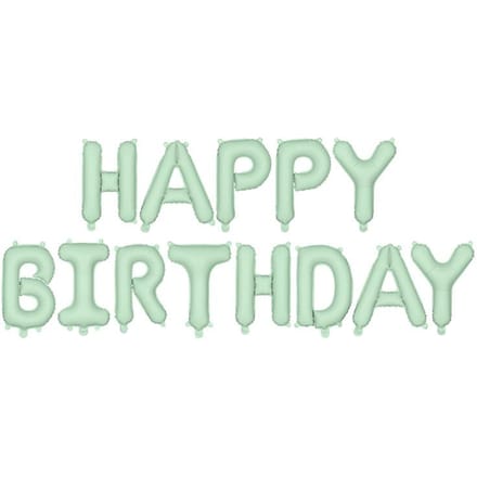 Folieballon Happy Birthday groen