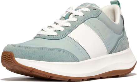 FitFlop F-Mode Flow Sneaker - Nylon & Suede Mix BLAUW - Maat 36