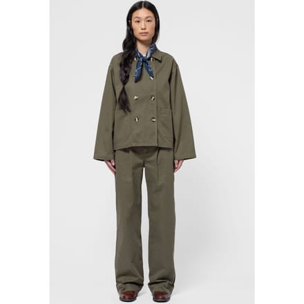 Nudie Jeans Bibbi Workwear Jacket Olive Größe: M | Militärjacken Outlet | Damen | Grün