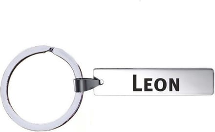 Sleutelhanger Met Naam - Leon - RVS