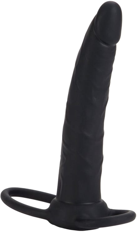 CalExotics - Silicone Dual Penetrator - Strap On Zwart