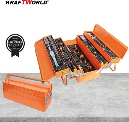 Kraft World | Gereedschapskist – Gevuld