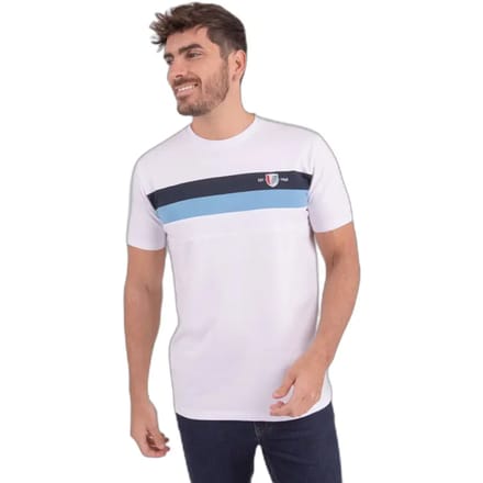 T-shirt met tricolore strepen Camberabero