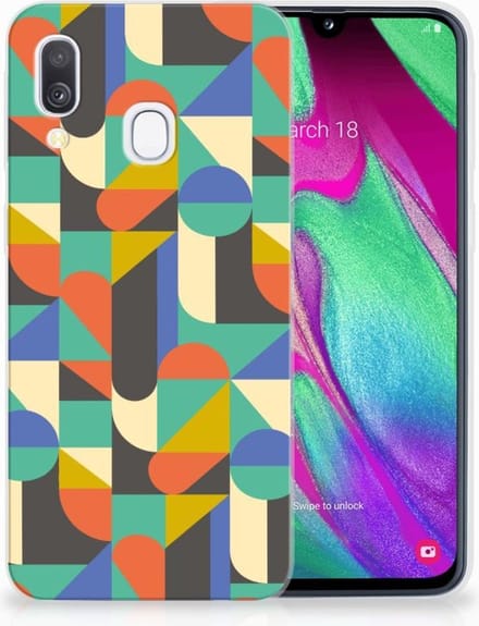 Samsung Galaxy A40 TPU bumper Funky Retro