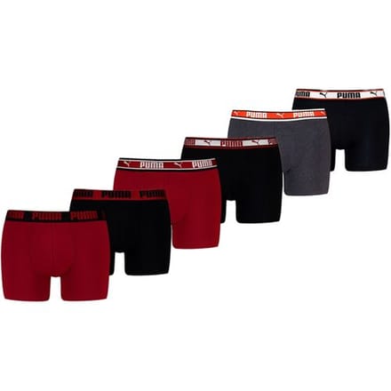 Puma Dual Logo Boxershorts Heren – 6-pack – Katoen met Stretch – Multicolor – Maat M