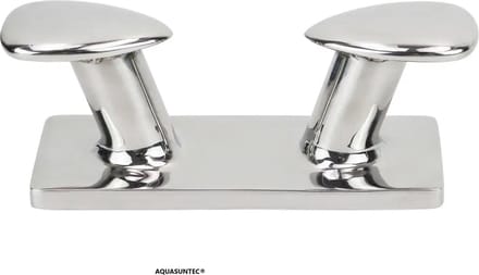 Dubbel Horn Bolder 203 mm RVS 316 | Bootkikker | Hoogglans | M10 | Aanmeer Bolder Compact