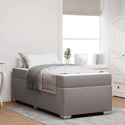 vidaXL - Bedframe - Taupe - 100 - x - 200 - cm - Stof