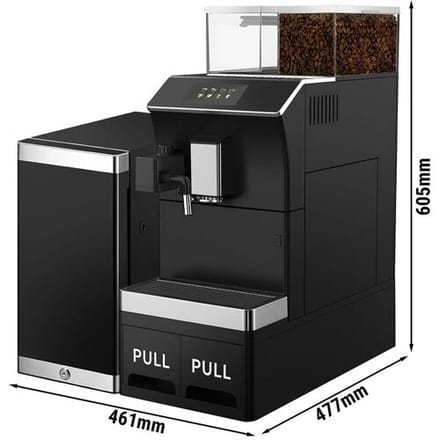 GGM Gastro Kaffeevollautomat - 16 Programme - 5 Zoll Touchscreen - inkl. Milchkühlschrank