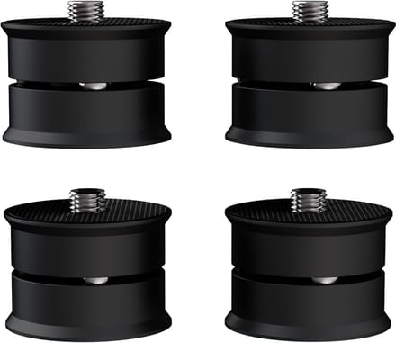 Apparaatvoeten - Hifi Spikes - Luidspreker Isolatie - Aluminium Constructie - 39 x 24 mm - Zwart