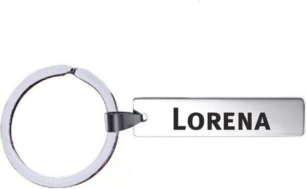 Sleutelhanger Met Naam - Lorena - RVS