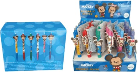 Twisk Mickey Mouse uitwisbare gelpennen set 36 stuks display.