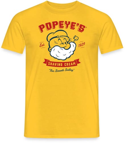 Popeye's Shaving Cream For Smooth Sailing T-Shirt Heren