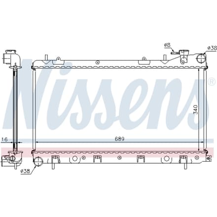 Radiator, motorkoeling NISSENS 67704A