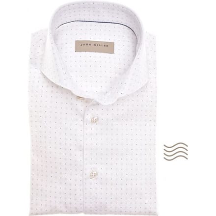 John Miller Overhemd Easy Care Luxury Cotton Mini Design Wit / male