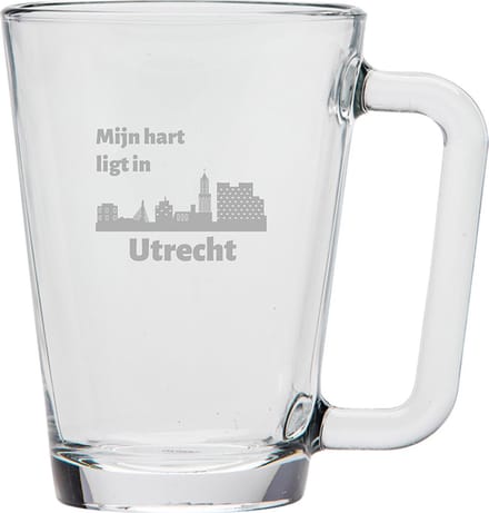 Gegraveerde theeglas 26cl Utrecht