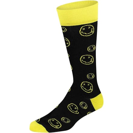 Nirvana - Outline Happy Faces Sokken - EU 40-45 - Zwart