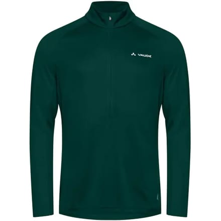 Vaude Larice Light Ii Half Rits Lange Mouw T-shirt Groen S Man