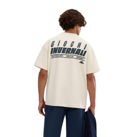 Ellesse Heren Entriamo Achterprint T-Shirt (Off White)