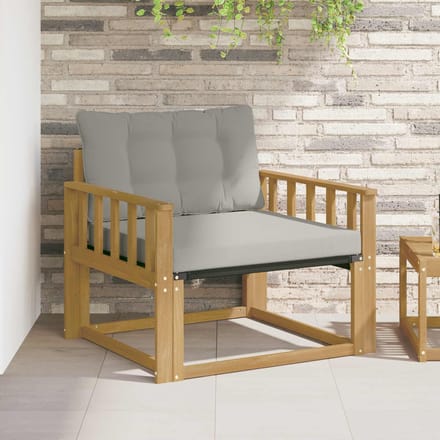 vidaXL - Buiten - bank - set - Massief - Acaciahout - en - Textilene