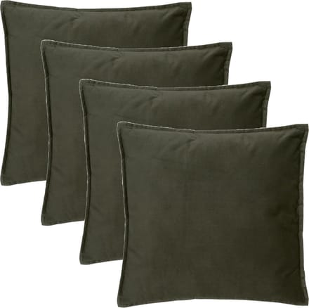 Atmosphera Bank/sierkussens Sophia - 4x stuks - 45 x 45 cm - polyester met rits