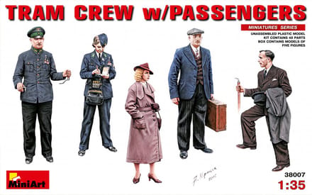 MiniArt Modelbouwpakket Militaire voertuigen - 38007 Tram Crew and Passengers Plastic - 1:35 - Modelbouw