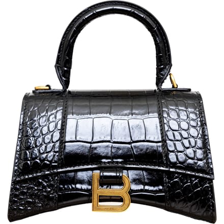 Balenciaga Krokodillenembossed Hourglass XS Tas - '20s