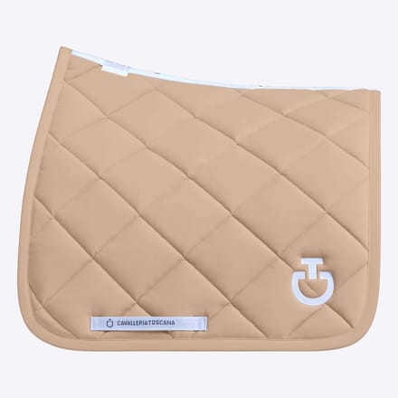 Cavalleria Toscana Diamond Quilted Jersey Zadeldek Full Taupe