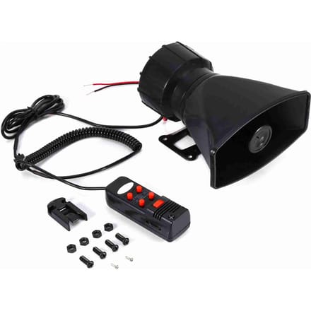 5 Geluidstonen 300db Auto Bestelwagen Vrachtwagen Megafon Luid Luchttoeter Sirene PA Microfoon Luidspreker ce black