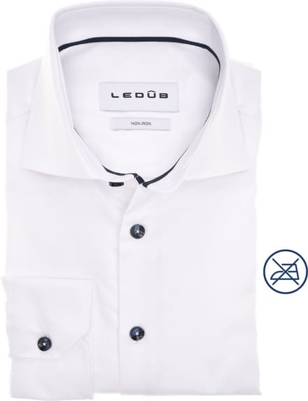 Ledûb overhemd modern fit wit